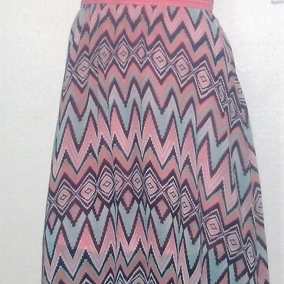 🥊#38 Native Print Strapless A-line Dress - Picture 3 of 3